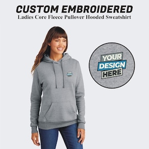 Custom Embroidered Fleece Hoodie: Personalized Pullover Sweatshirt