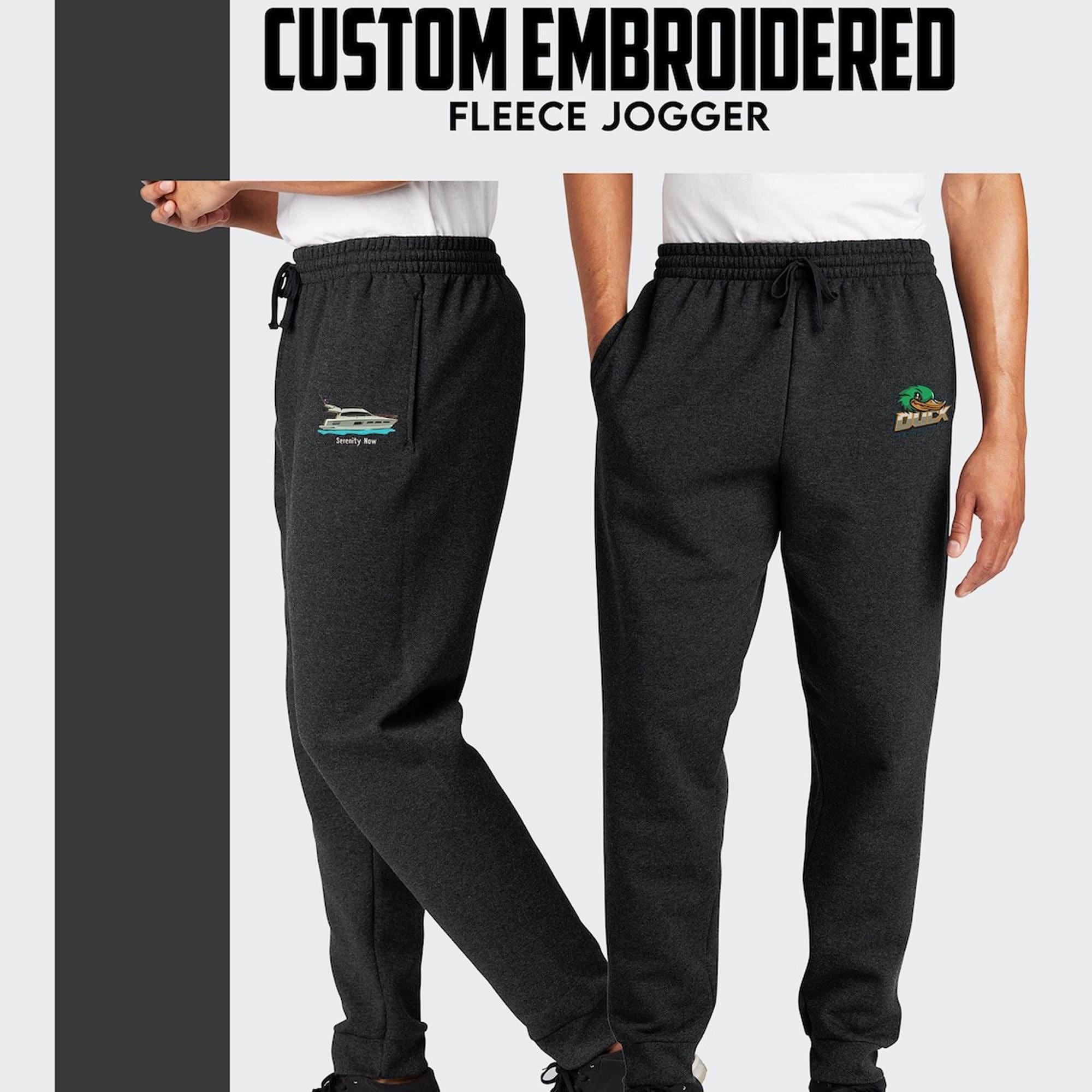 Custom Embroidered Fleece Sweatpants: Personalized Jogger Pants - Etsy
