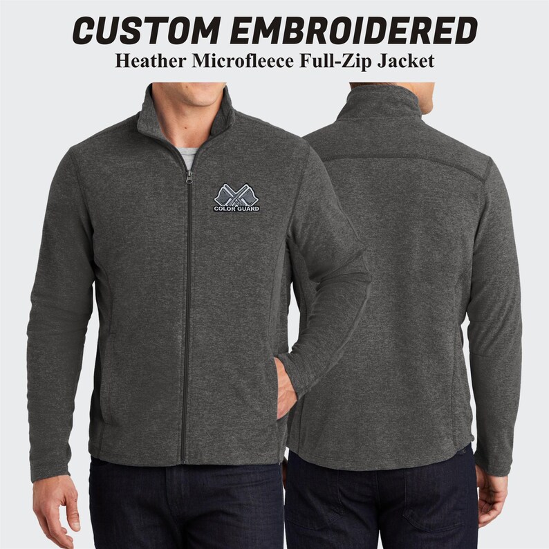 Custom Embroidered Microfleece Full-zip Jacket: Personalized Logo - Etsy