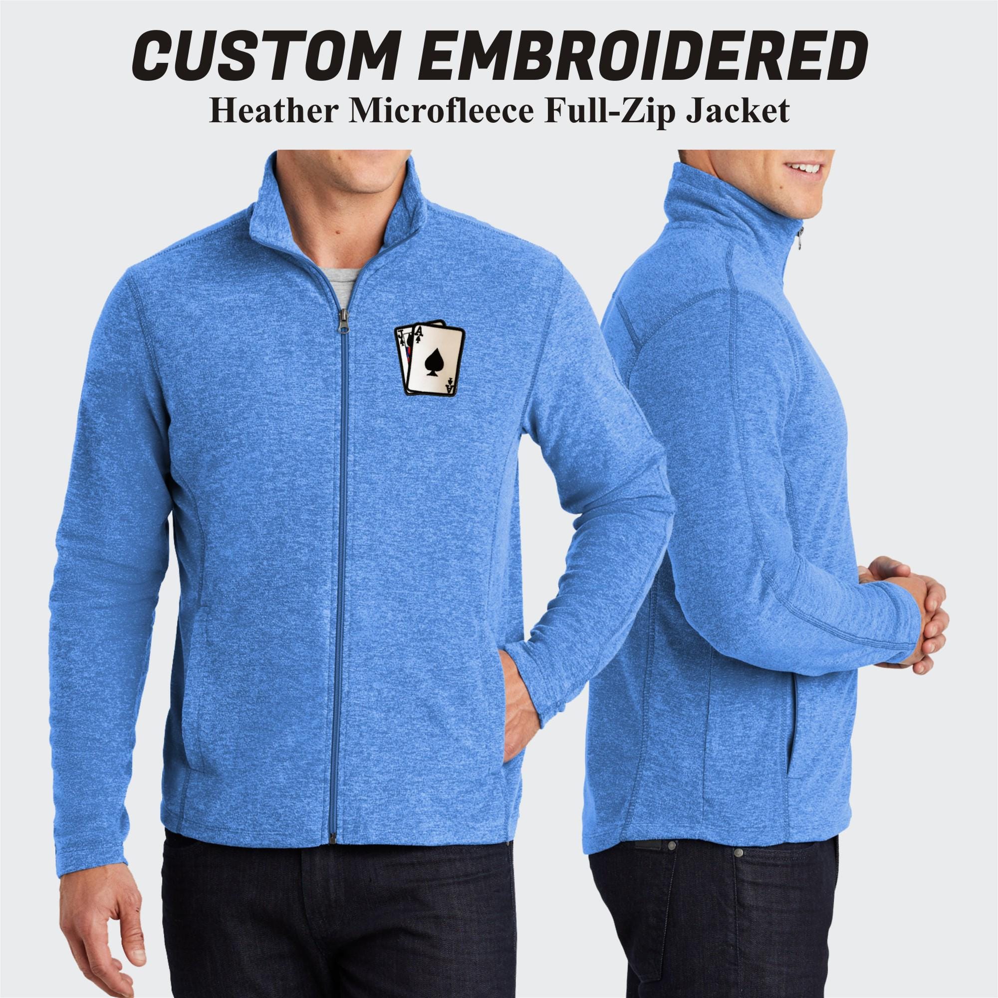 Custom Embroidered Microfleece Full-zip Jacket: Personalized Logo - Etsy