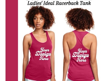 Custom Ladies Racerback Tank Top: Personalized Print Design