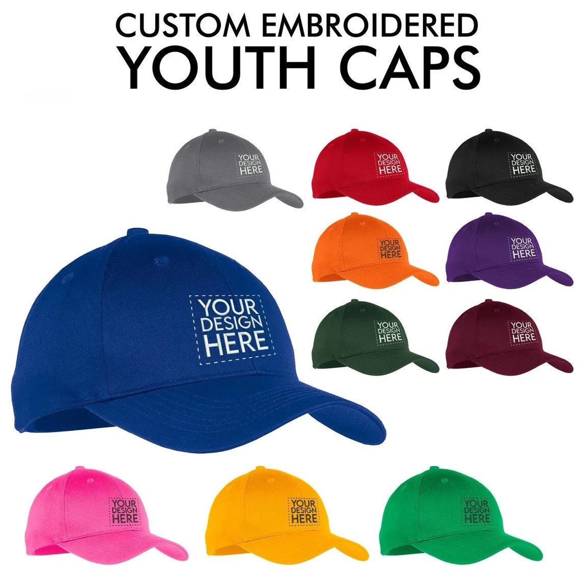 Custom Embroidered Youth Hat | Six-panel Twill Cap