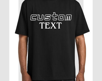 Custom Oversized Cotton T-Shirt: Personalized Front Back Printing, Unisex Streetwear Tee, Drop Shoulder