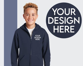 Custom Youth Zip Up Hoodie: Personalized Kids Zipper Hoodie