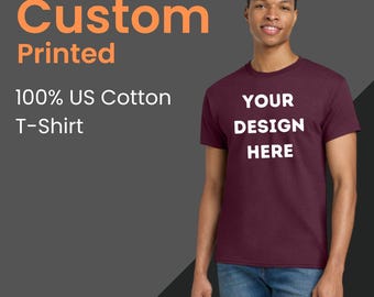 Gildan® Ultra Cotton® 100% US Cotton T-Shirt: Custom Printing | Personalized T-Shirts, Your Design Here