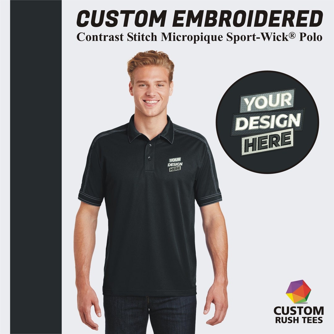 Custom Embroidery Polo T-shirts, Custom Polo Shirt for Mens, Custom ...