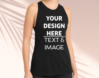 Custom Women's Racerback Tank Top: Tri-Blend Wicking Fabric
