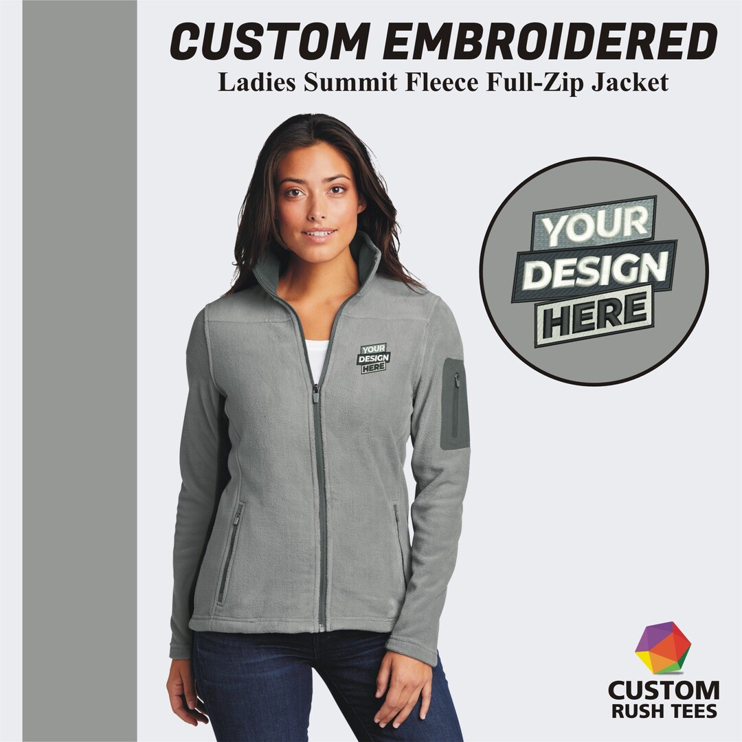 Custom Embroidered Jacket, Port Authority® Ladies Fleece Fullzip