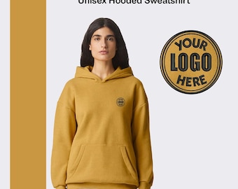 Custom Embroidered Logo Hoodie: Recycled Cotton Blend Fleece Pullover