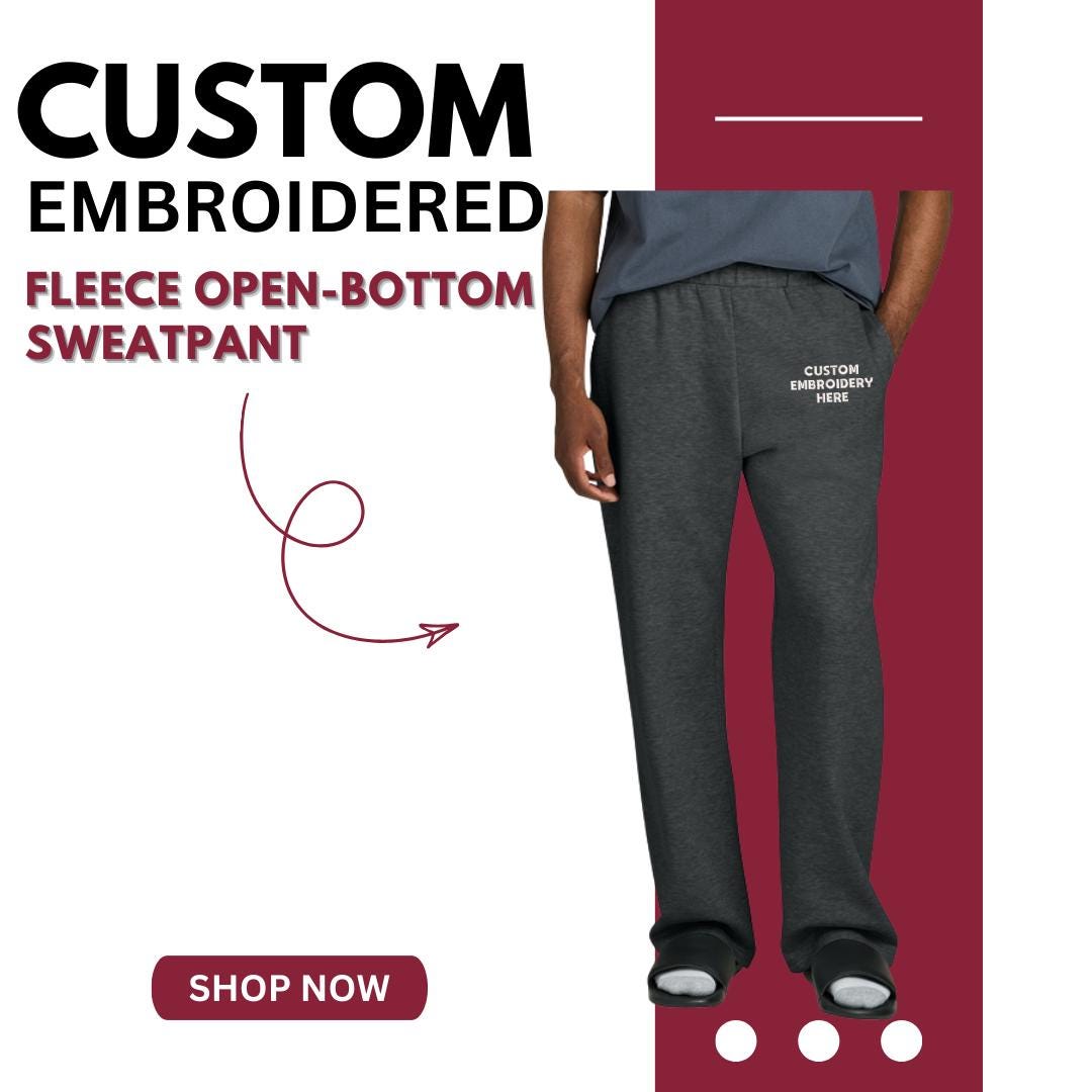 Embroidery Sweatpants - Etsy
