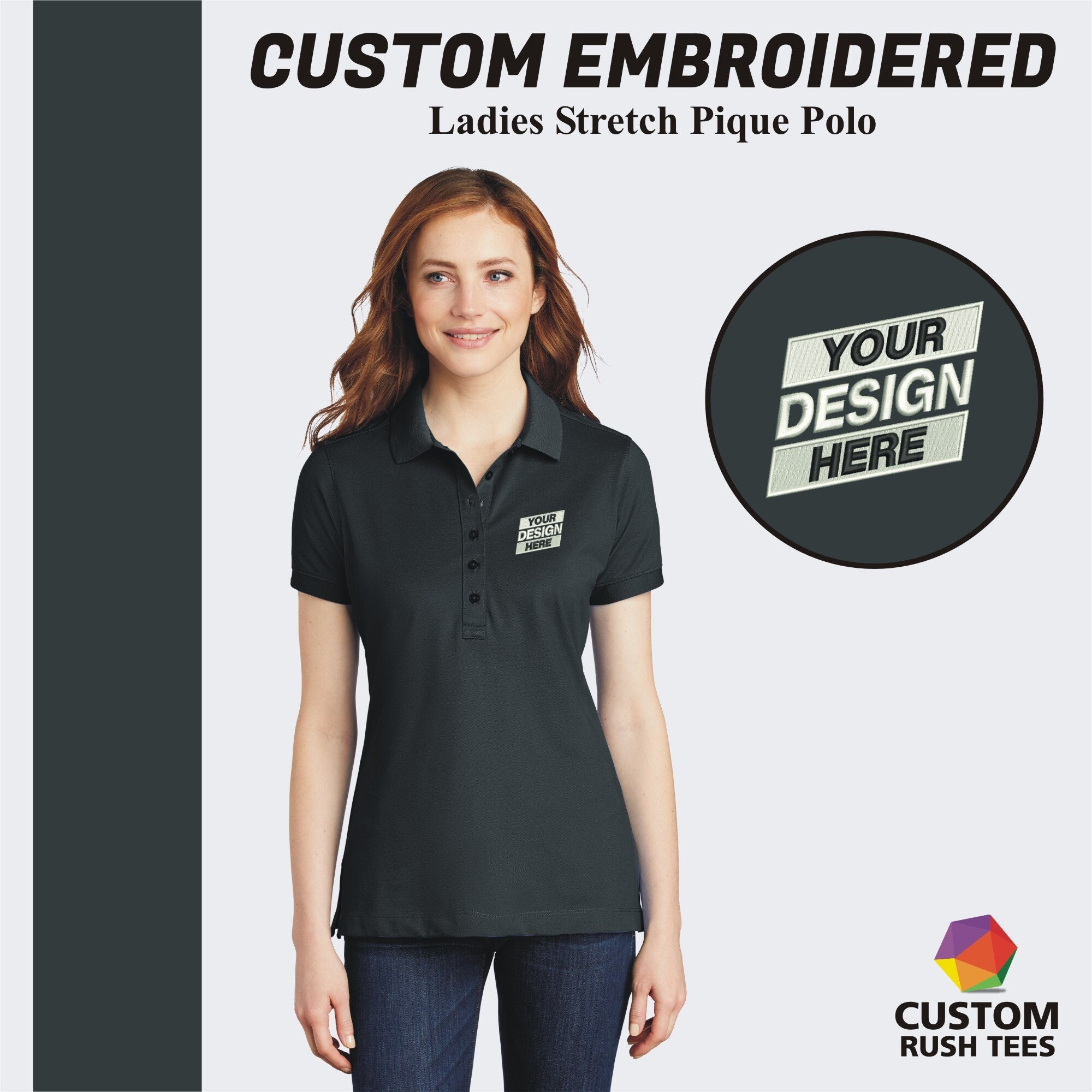 Customizable Logo Embroidered On Polo - The CEO Creative
