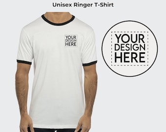 Custom Embroidered Ringer T-Shirt: Personalized Cotton Tee