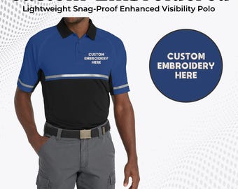 Men’s Safety Polo – Snag-Proof, Reflective, Breathable Hi Vis Work Shirt for Construction & Maintenance