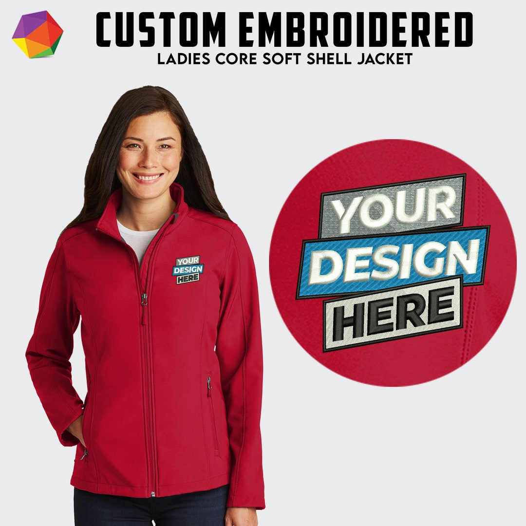 Custom Embroidered Jacket, Custom Rain Jacket Women Soft Shell Jacket