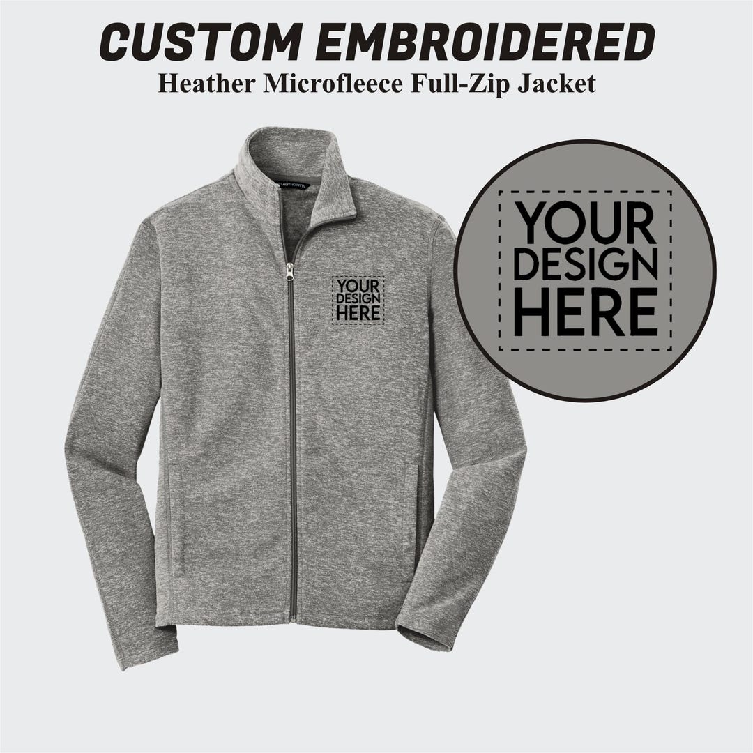 Custom Embroidered Microfleece Full-zip Jacket: Personalized Logo - Etsy