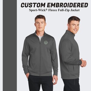 Custom Embroidered Fleece Full-Zip Jacket: Men's Windbreaker image 3