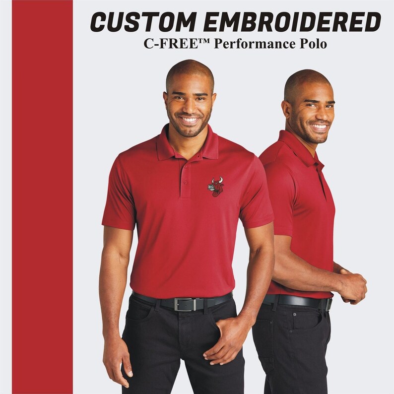 Custom Embroidered Performance Polo Shirt, Recycled Fabric - Etsy