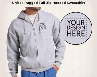 Custom Embroidered Full-Zip Hooded Sweatshirt: Unisex Fleece Jacket