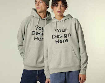 Custom Business Logo Hoodies, Personalized Brand Sweatshirt, Front and Back Logo Print Hoodies, Company Uniform Hoodies, Team Merchandise