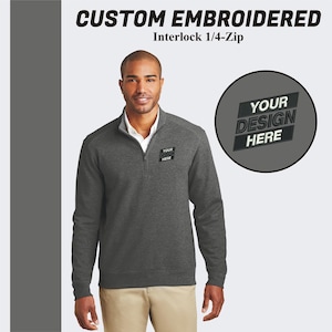 Custom Embroidered 1/4 Zip Pullover: Personalized Logo Sweatshirt