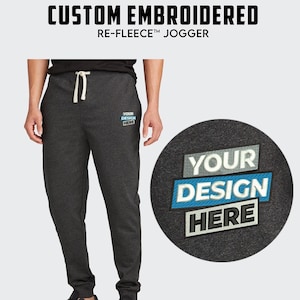 District® Custom Embroidered Jogger Sweatpants|Monogram Trouser|Personalized Logo Embroidery| Customize Pajamas Pants| Unisex Gifts| DT8107