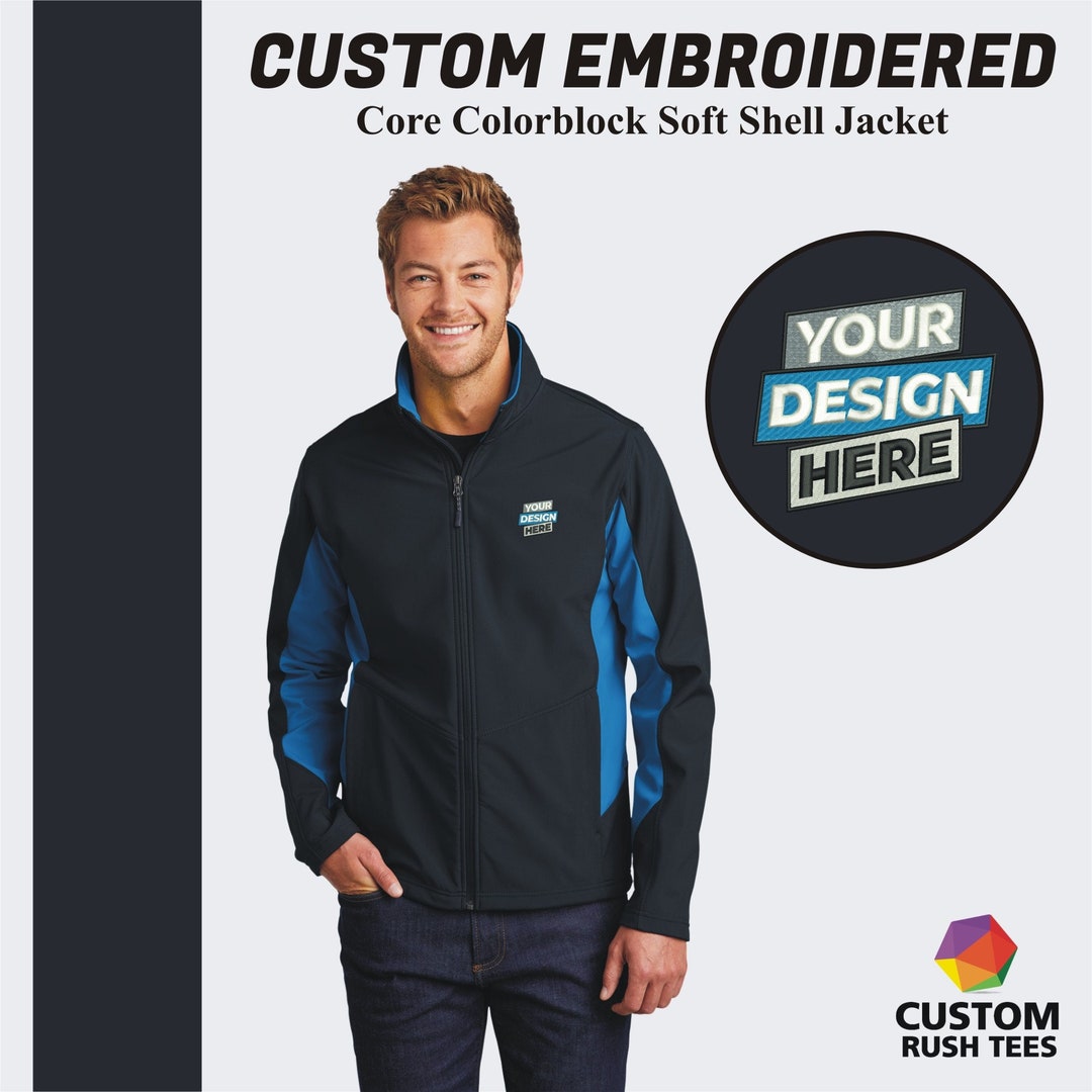 Custom Embroidered Jacket Custom Port Authority Core Etsy