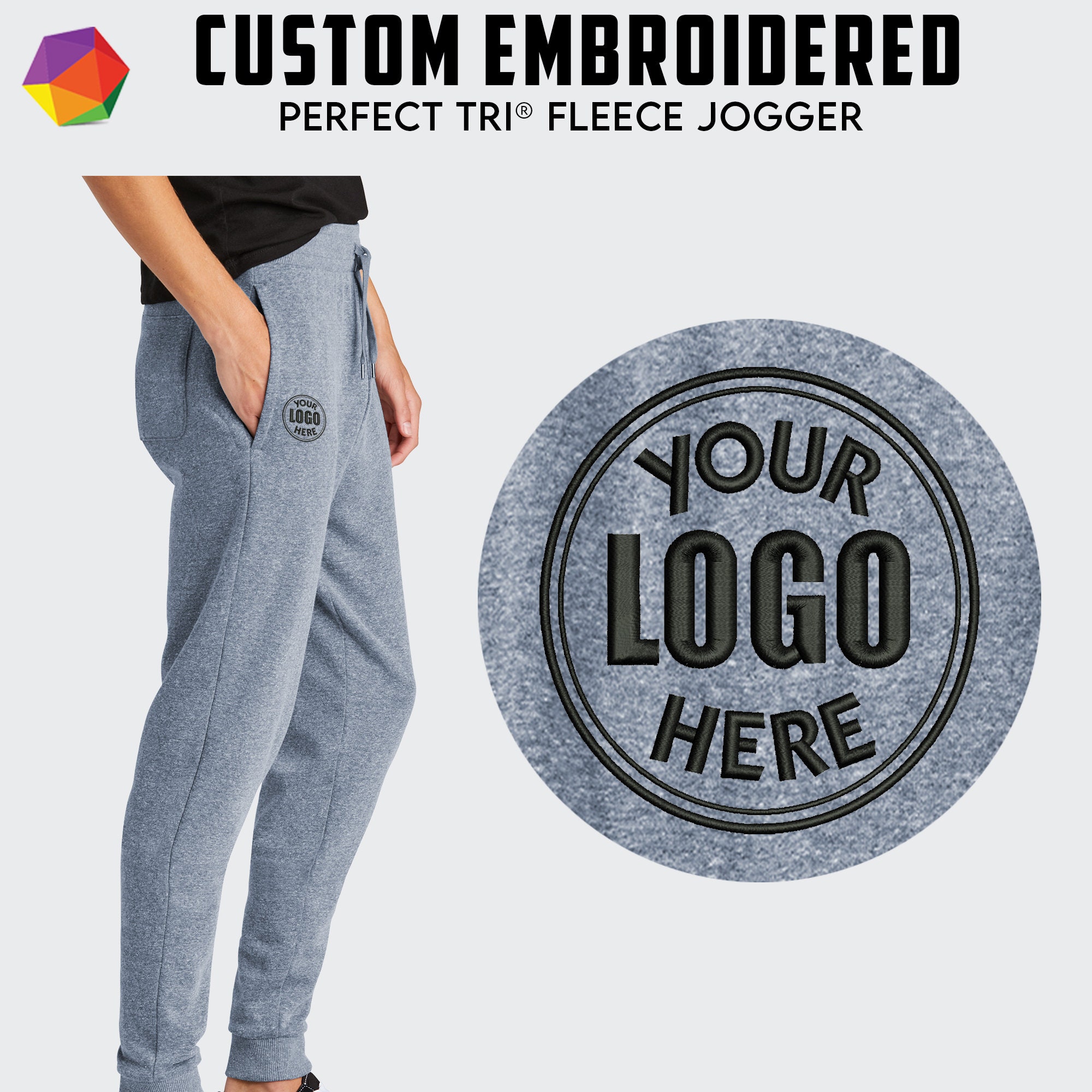 Custom embroidered best sale joggers