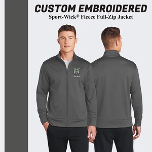 Custom Embroidered Fleece Full-Zip Jacket: Men's Windbreaker image 4