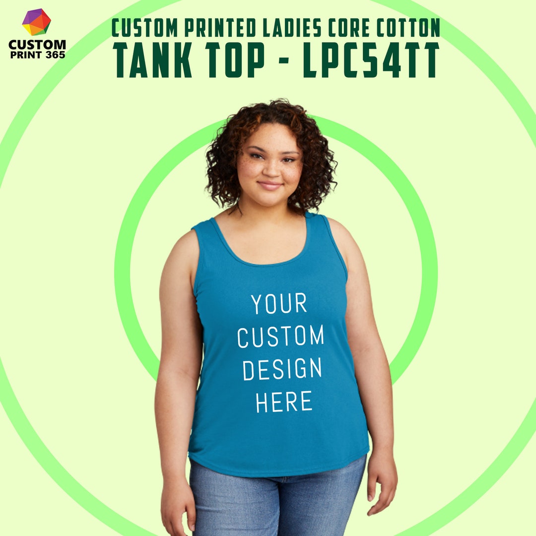 Port & Company® Custom Ladies Tank Top Round Bottom Plus Size Tanks