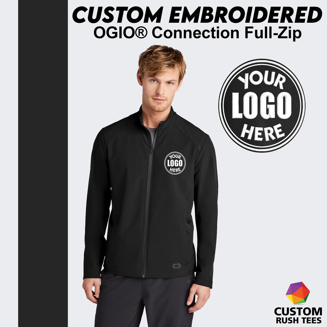 Custom Embroidered Zip up Jacket Men's Full Zip Jacket Etsy