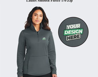 Custom Embroidered Ladies Fleece 1/4-Zip Jacket: Water Resistant