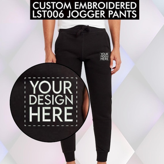 Custom Embroidered Jogger Sweatpants|monogram Trouser