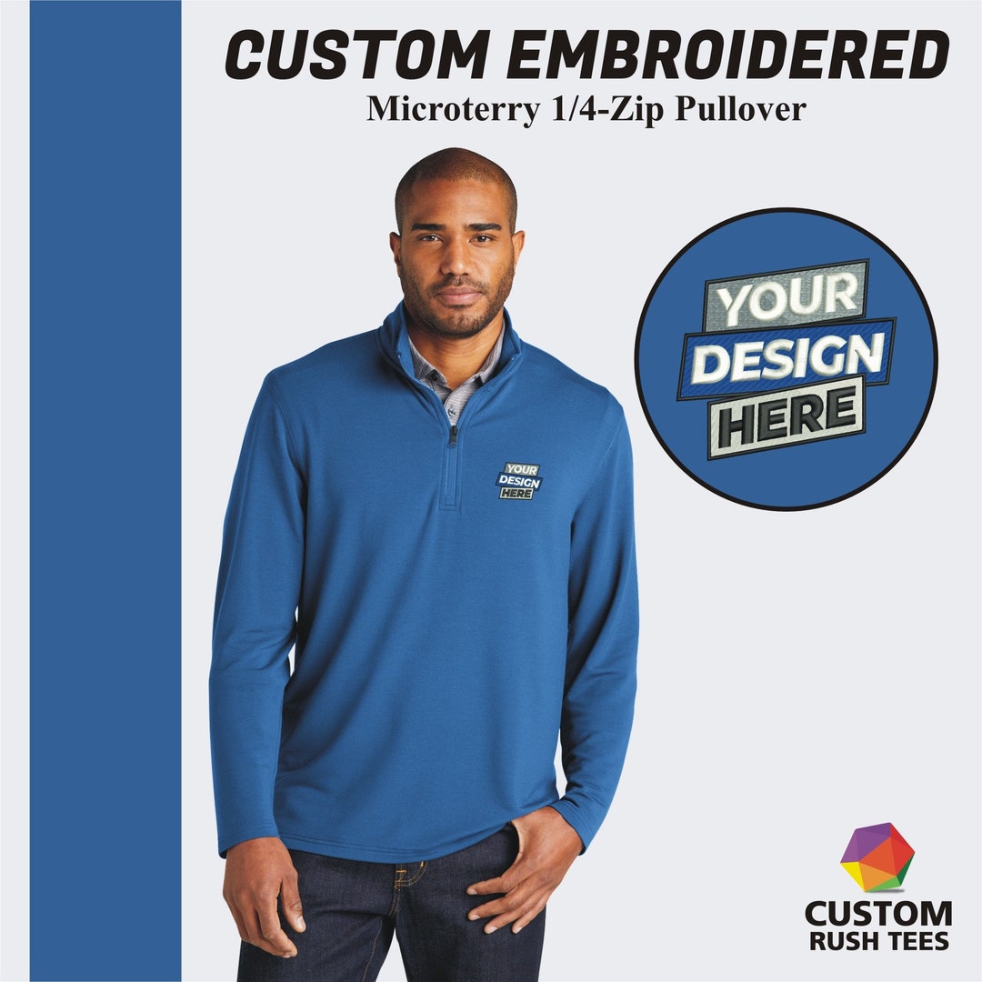 Custom Embroidered Quarter Zip Sweatshirt Port Authority® 1/4zip Athletic Pullover Embroidered