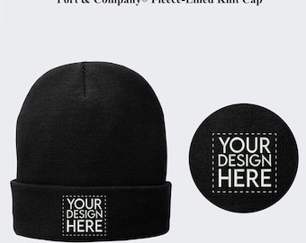 Custom Embroidered Fleece-Lined Knit Beanie