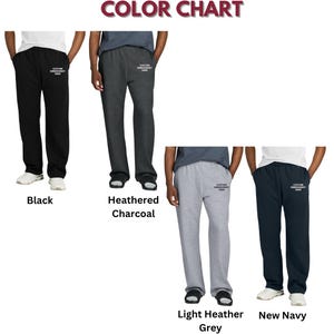 Custom Embroidered Fleece Sweatpants, Unisex Open-bottom Sweatpant ...