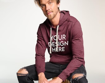 Custom Recycled Cotton Blend Hoodie, Personalized Logo Text Photo Streetwear