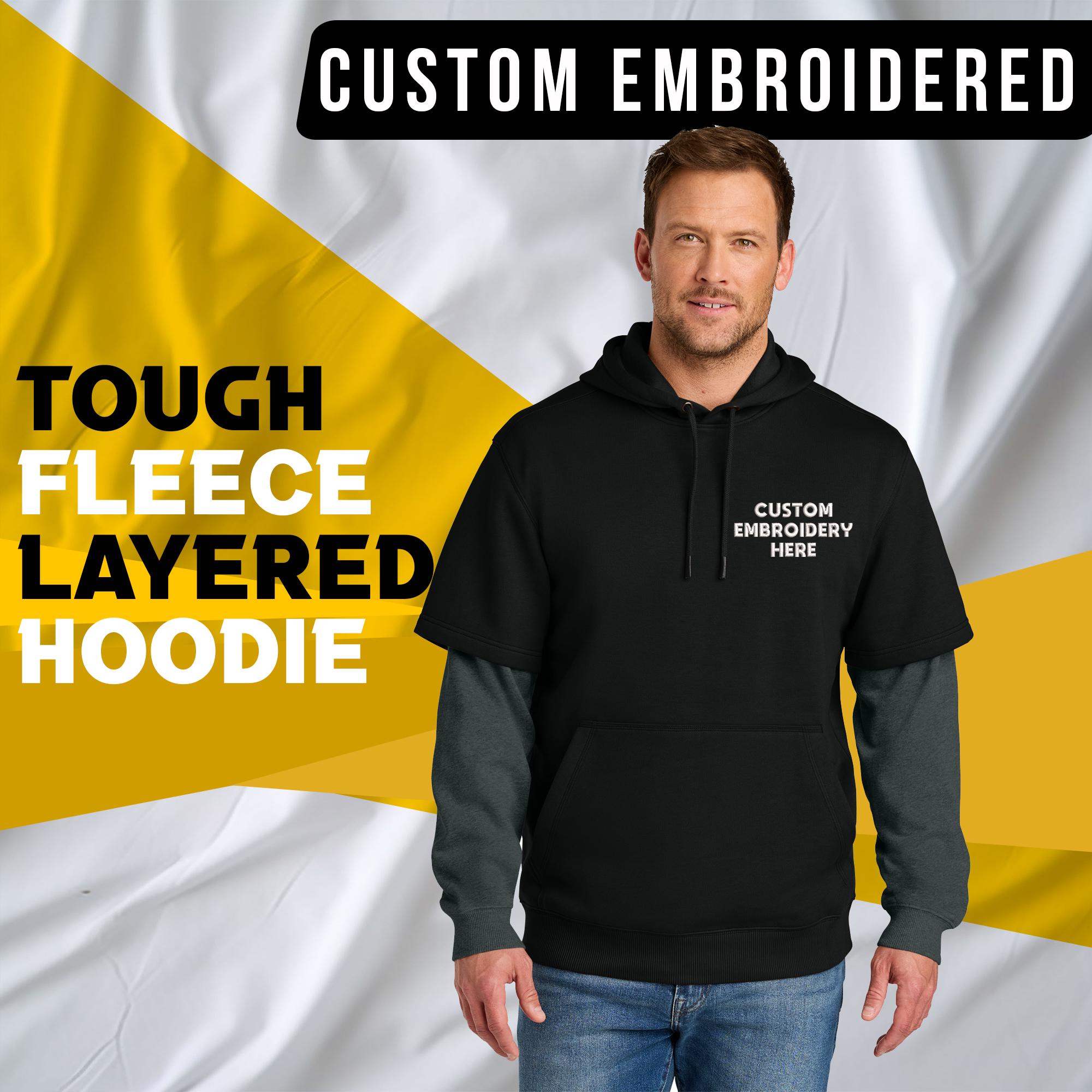 Custom Cornerstone® Tough Fleece Layered Hoodie: Personalized 