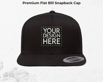 Custom Embroidered Flat Bill Snapback Hat: Personalized Logo Design