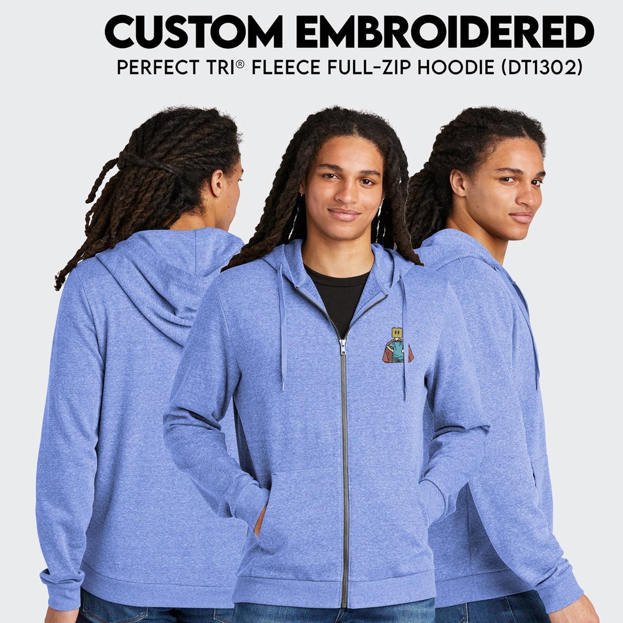 Custom Embroidered Zip up Hoodie Custom Zipper Hooded