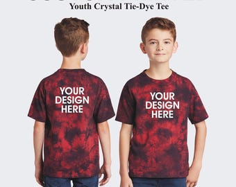 Custom Tie Dye Youth T-shirt: Personalized Design/Text/Image