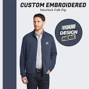 Custom Embroidered Full-Zip Cadet Collar Jacket: Personalized Design