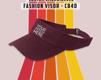 Custom Embroidered Visor: Personalized Washed Cotton Twill Cap