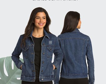 Custom Embroidered Ladies Denim Jacket: Personalized Women's Clothing