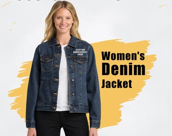Custom Embroidered Denim Jacket: Personalized Women's Jean Jacket