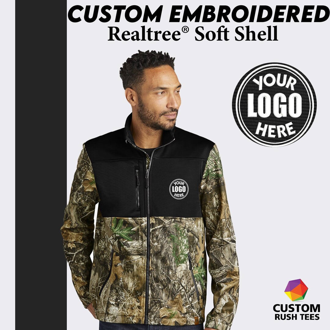 Realtree® Custom Embroidered Jacket Men's Colorblock Soft Etsy