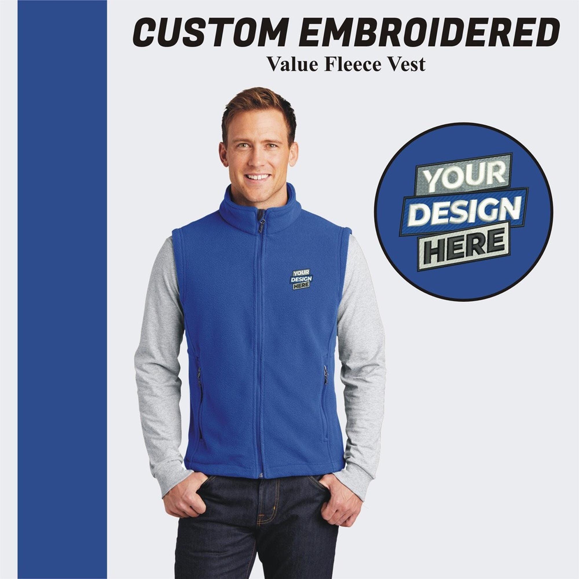 Mens Custom Fleece Vest - Etsy