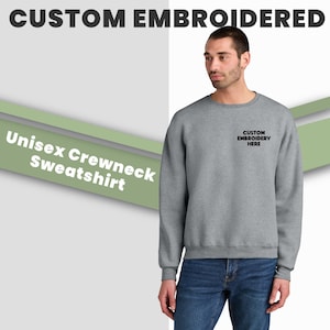Embroidered Custom Crewneck Sweatshirt: Jerzees Unisex Fall Apparel