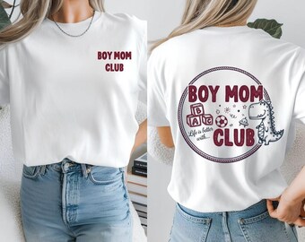Boy Mama Shirt Comfort Colors®, Custom Mom of Boys T-Shirt, Boy Mom Tee, Mother's Day Gift for Mom, Cute Boy Mama Graphic Shirt