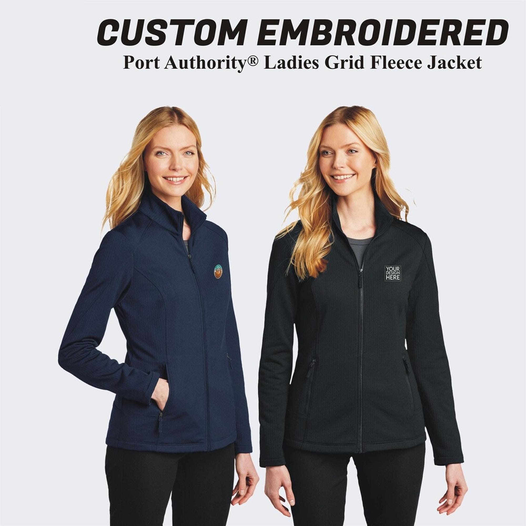 Custom Embroidered Jacket Custom Women Fleece Jacket Customize Logo Jacket Custom Winter Jacket Custom Full Zip Jacket Your Logo Here Etsy