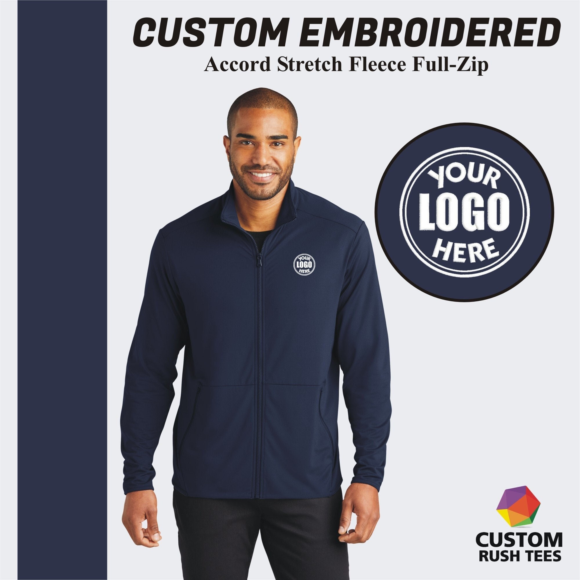 Custom embroidered shop fleece